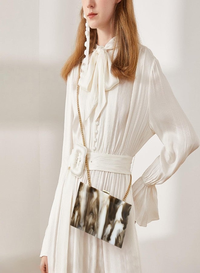 Simcat Acrylic Handbags for Women Marbling Evening Purses Elegant Party Clutch Crossbody Bag for Lady Evening Prom Banquet - Image 2